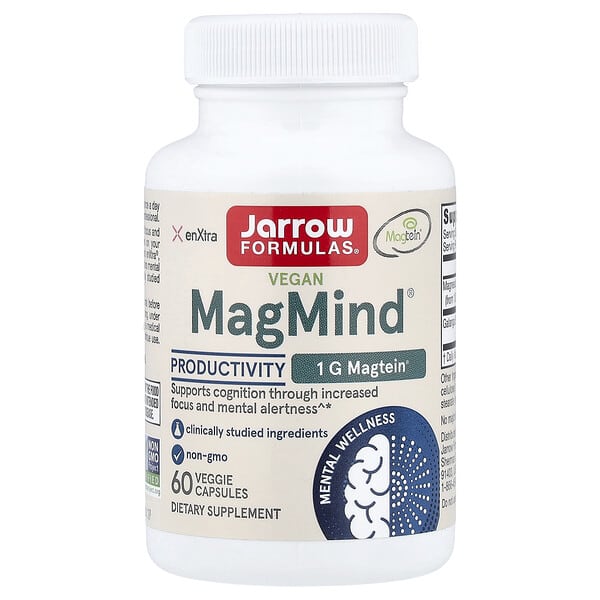 Jarrow Formulas, 비건 MagMind, 생산성, 베지 캡슐 60정