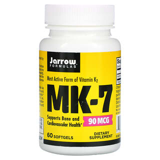 Jarrow Formulas, MK-7, 90 µg, 60 capsules à enveloppe molle