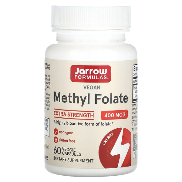 Jarrow Formulas, Methyl Folate, 400 mcg, 60 Veggie Capsules