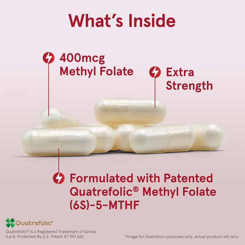 Jarrow Formulas, Methyl Folate, 400 mcg, 60 Veggie Caps