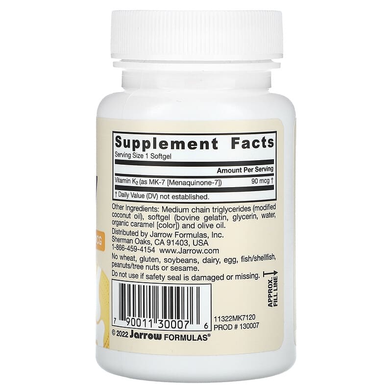 MK-7, 90 mcg, 120 Softgels