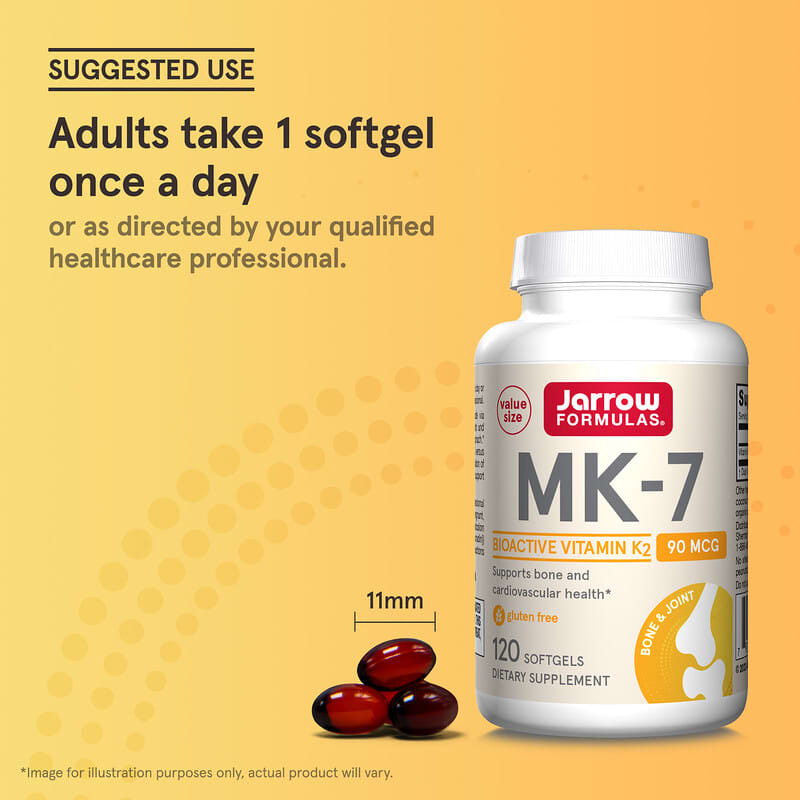 MK-7、ビタミンK2（MK-7）、90 mcg、ソフトジェル120粒