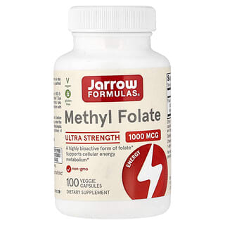 Jarrow Formulas, Metilfolato, Ultraconcentración, 1000 mcg, 100 cápsulas vegetales