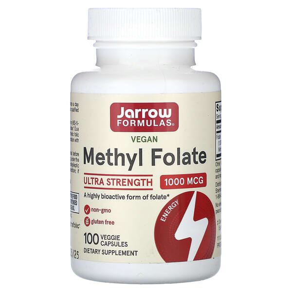 Jarrow Formulas Methyl Folate 1 000 Mcg 100 Veggie Capsules   29 