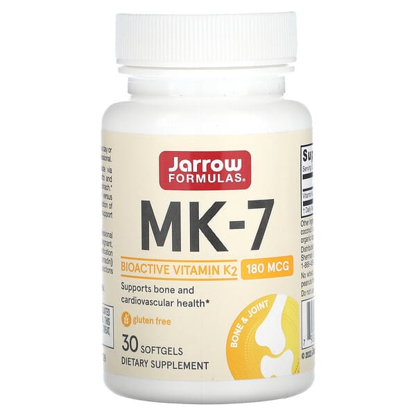 Jarrow Formulas MK-7, 180 mcg, 30 Softgels