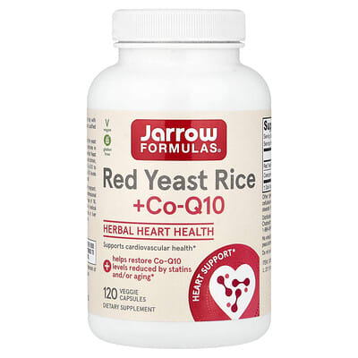 Jarrow Formulas, Red Yeast Rice + CoQ10, 120 Vegetarian Capsules
