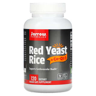 Jarrow Formulas, Levure de riz rouge + Co-Q10, 120 capsules végétariennes