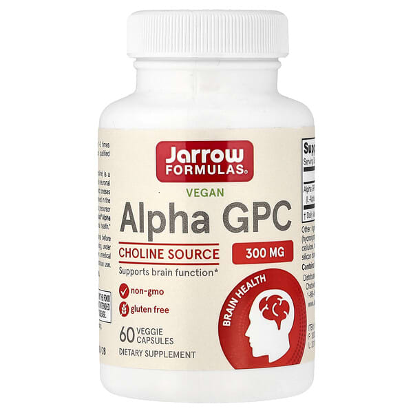Jarrow Formulas, веганская альфа-ГФХ, 300 мг, 60 растительных капсул