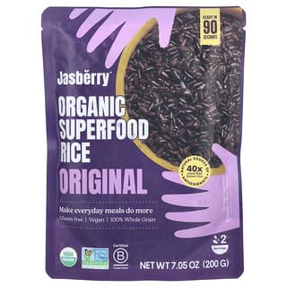 Jasberry, Органический рис из суперфудов, оригинальный, 200 г (7,05 унции)
