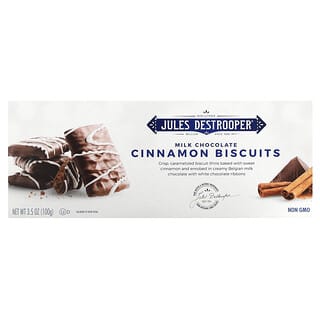 Jules Destrooper, Milk Chocolate Cinnamon Biscuits, 3.5 oz (100 g)