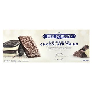 Jules Destrooper, Assorted Belgian Chocolate Thins, 3.5 oz (100 g)