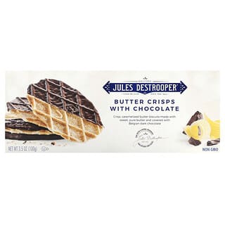 Jules Destrooper, 버터 크리스프, 초콜릿 함유, 100g(3.5oz)