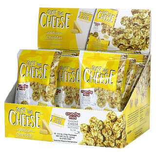 Just The Cheese, Crunchy Mini Toasted Cheese, White Cheddar, 16 Packages, 0.5 oz ( 14 g) Each