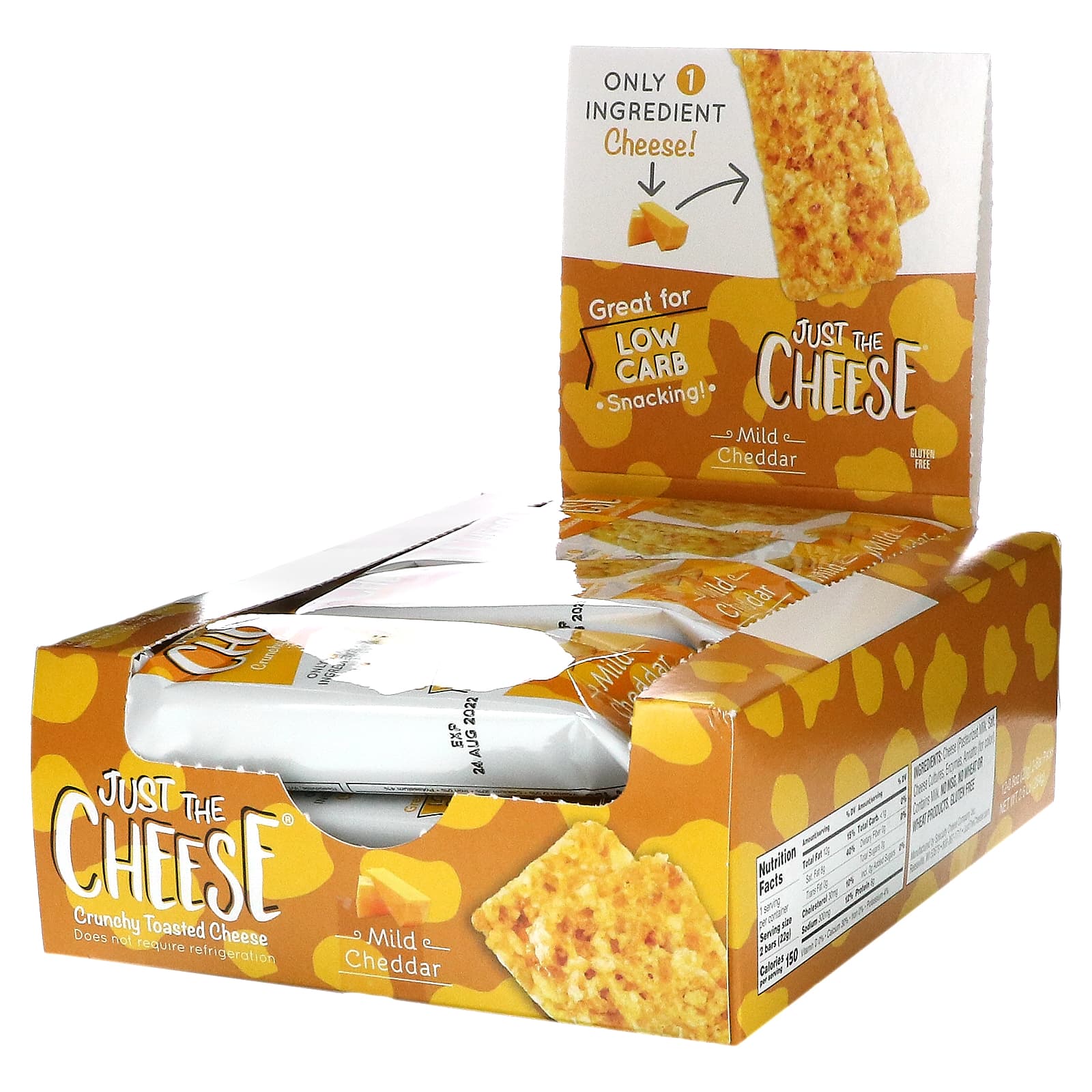 Just The Cheese, Mild Cheddar Bars, 12 Bars, 0.8 oz (22 g)