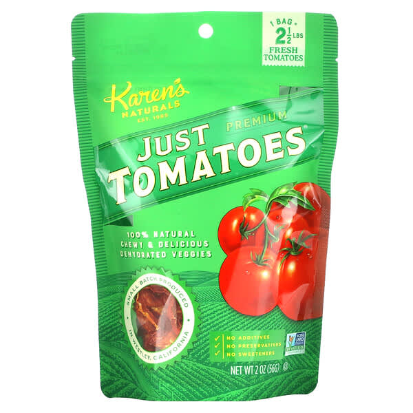 Karen's Naturals, Just Tomatoes, Premium, 2 унції (56 г)