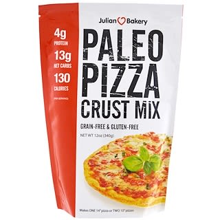 Julian Bakery, 파레오 피자 크러스트 믹스, 12 온스 (340g)