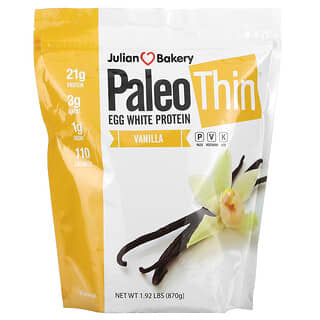 Julian Bakery, Paleo Thin, Protéines de blanc d'œuf, Vanille, 870 g