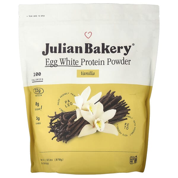 Julian Bakery, Egg White Protein Powder, Vanilla, 1.92 lbs (870 g)