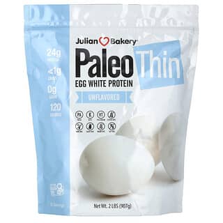 Julian Bakery, Paleo Thin, Proteína de clara de huevo, sin sabor, 907 g (2 lb)