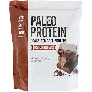 Julian Bakery, Proteína Paleo, proteína de ganado alimentado de pasto, chocolate doble, 2 lbs (907 g)