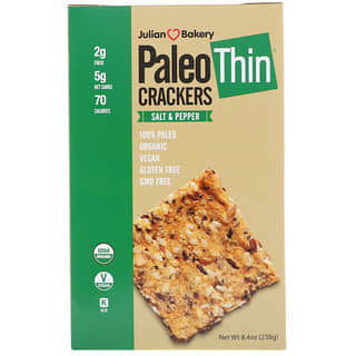 Julian Bakery, Biscoitos Orgânicos Paleo, Sal e Pimenta, 8,4 oz (238 g)