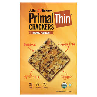 Julian Bakery, Primal Thin Crackers, Parmesan biologique, 238 g