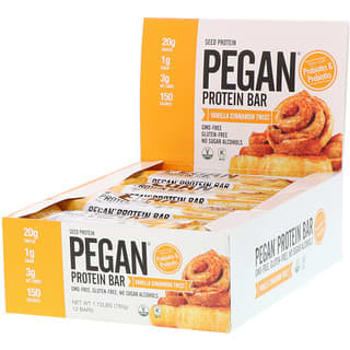 Julian Bakery, PEGAN Protein Bar, ваниль и корица, 12 батончиков, 65 г (2,29 унции)
