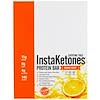 InstaKetones Protein Bar, Caffeine Free, Orange Burst, 12 Bars, 2.08 oz (59 g) Each