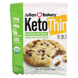 Julian Bakery, Keto Thin Chocolate Chip Cookie, 2.08 oz (59 g)