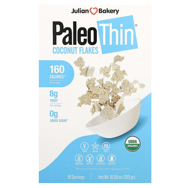 Julian Bakery, Paleo Thin，椰子片，10.58 盎司（300 克）