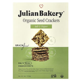 Julian Bakery, Organic Seed Crackers, Salt & Pepper, 4 oz (113 g)