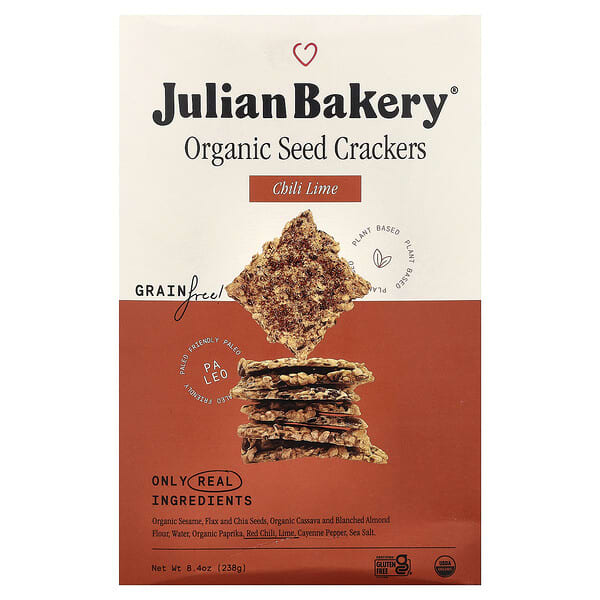 Julian Bakery, Organic Seed Crackers, Chili Lime, 8.4 oz (238 g)