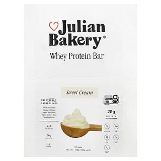 Julian Bakery, Barrita de proteína de suero de leche, Crema dulce, 12 barritas, 60 g (2,1 oz) cada una