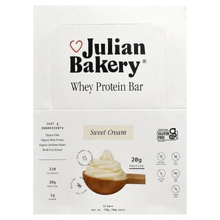 Julian Bakery, Barretta di proteine del siero di latte, crema dolce, 12 barrette, 60 g ciascuna