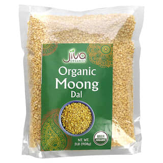 Jiva Organics‏, Moong Dal الأصفر العضوي ، 2 رطل (908 جم)