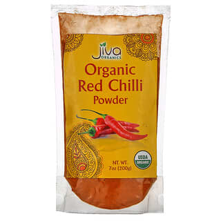 Jiva Organics, Pimenta Vermelha Orgânica em Pó, 200 g (7 oz)