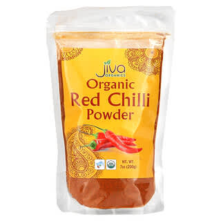 Jiva Organics, Органический порошок из красного перца чили, 200 г (7 унций)