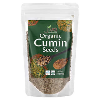Jiva Organics, Sementes de Cominho Orgânico, 200 g (7 oz)