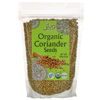 Jiva Organics, Sementes de Coentro Orgânicas, 200 g (7 oz)