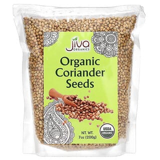 Jiva Organics, Semillas de cilantro orgánico, 200 g (7 oz)