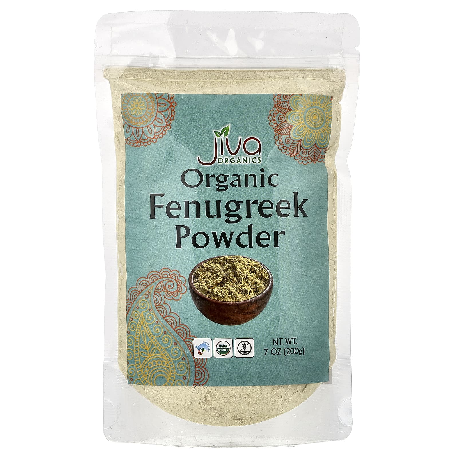 オーガニックフェヌグリーク粉末、200g（7オンス）