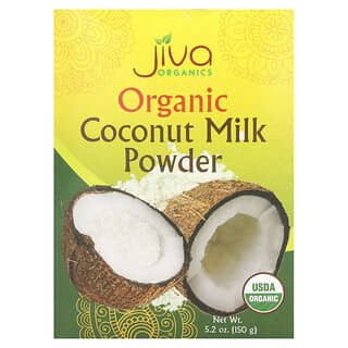 Jiva Organics, Leche de coco orgánico en polvo, 150 g (5,2 oz)