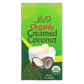 Jiva Organics, органический сухой прессованный концентрат кокосового молока, 200 г (7 унций)