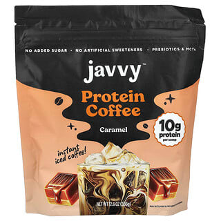 Javvy Coffee, Café proteico, Caramelo, 356 g (12,6 oz)