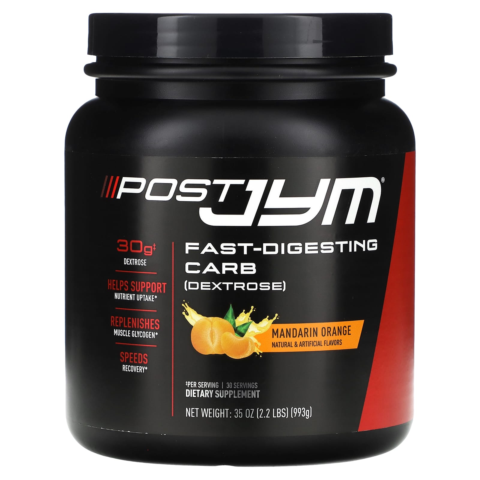 JYM Supplement Science, Post JYM, FastDigesting Carb, Mandarin Orange