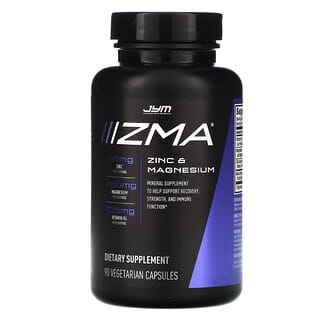 JYM Supplement Science, ZMA, Zinc y magnesio, 90 cápsulas vegetales