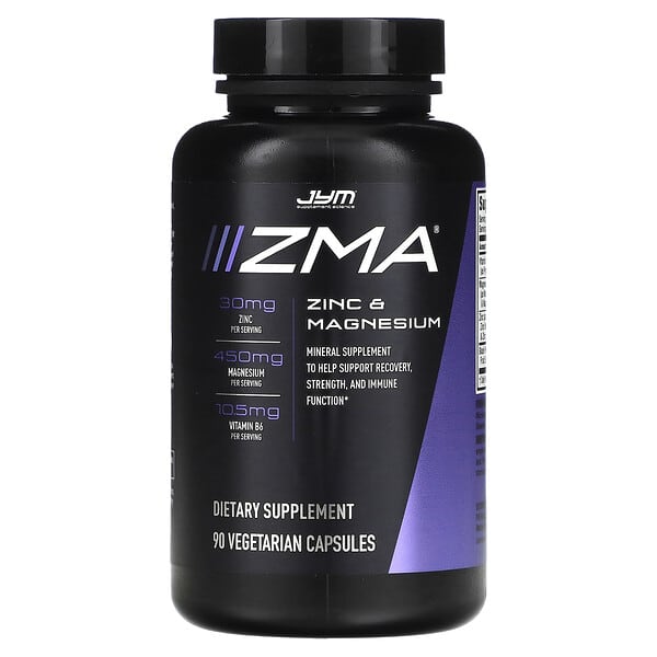 JYM Supplement Science, ZMA，鋅和鎂補充劑，90 粒素食膠囊