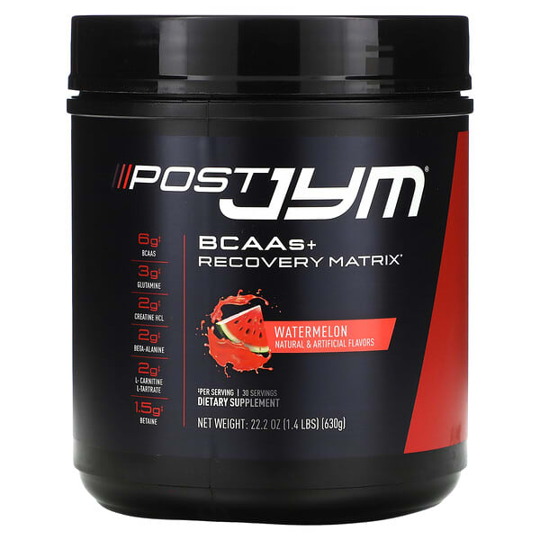 JYM Supplement Science, Post JYM, BCAAs + Recovery Matrix, Watermelon