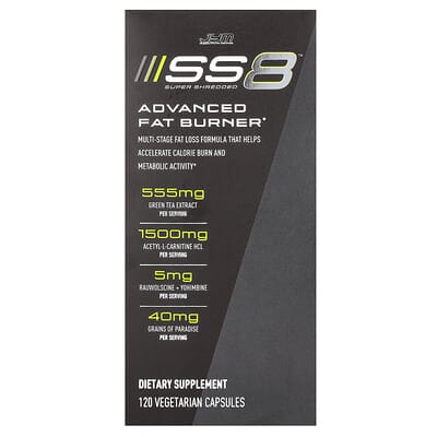 JYM Supplement Science, SS8 Super Potent Fat Burning Supplement, 120 Vegetarian Capsules