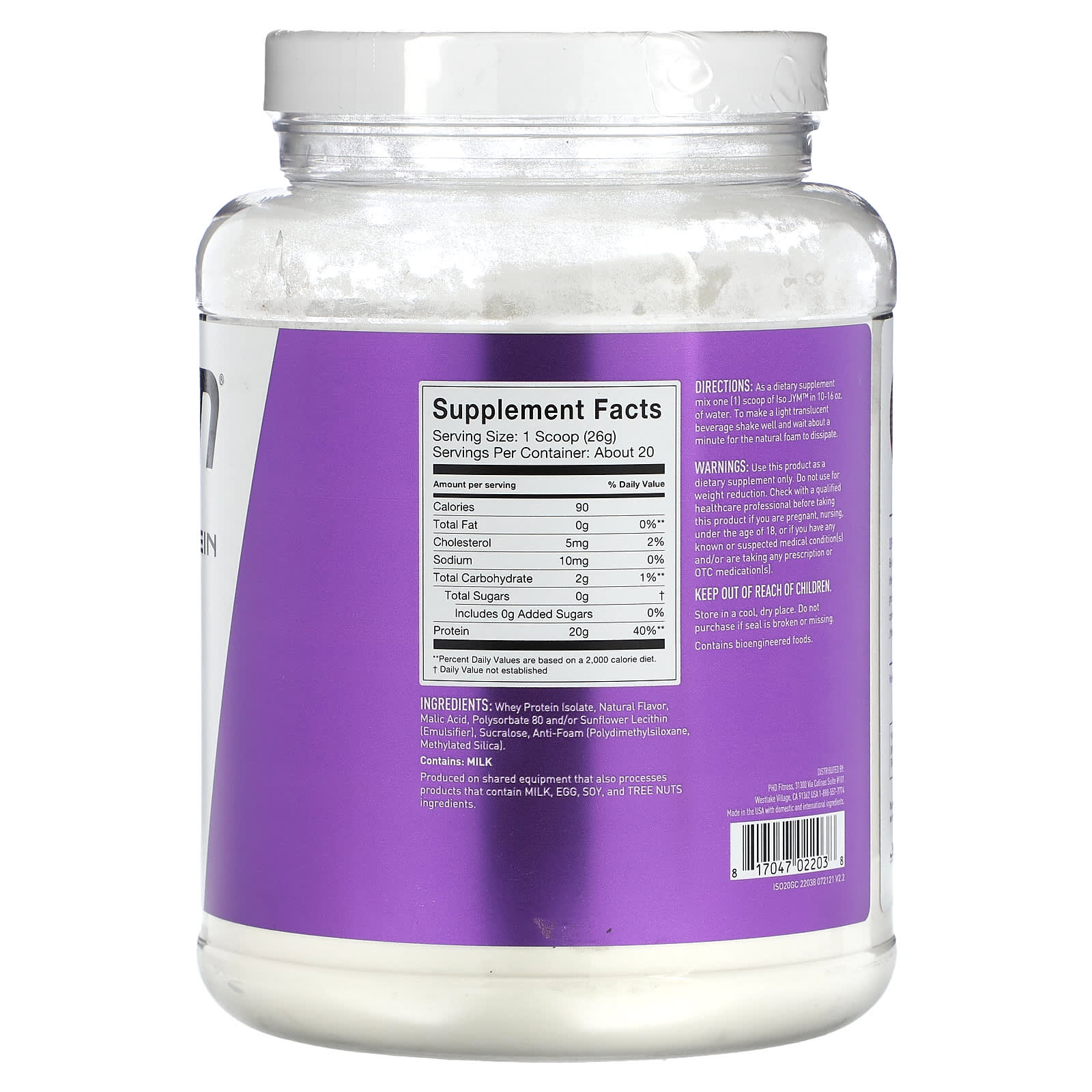 JYM Supplement Science Clear Isolate Whey Protein Grape 1 1 Lbs 18 find-the-best-whey-protein-powder-for-your-diet